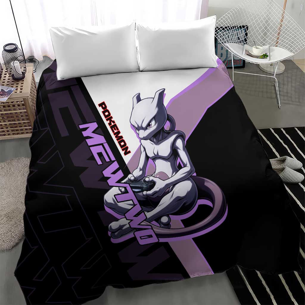 Mewtwo Poké Bedding Set Shadowcore Anime Style