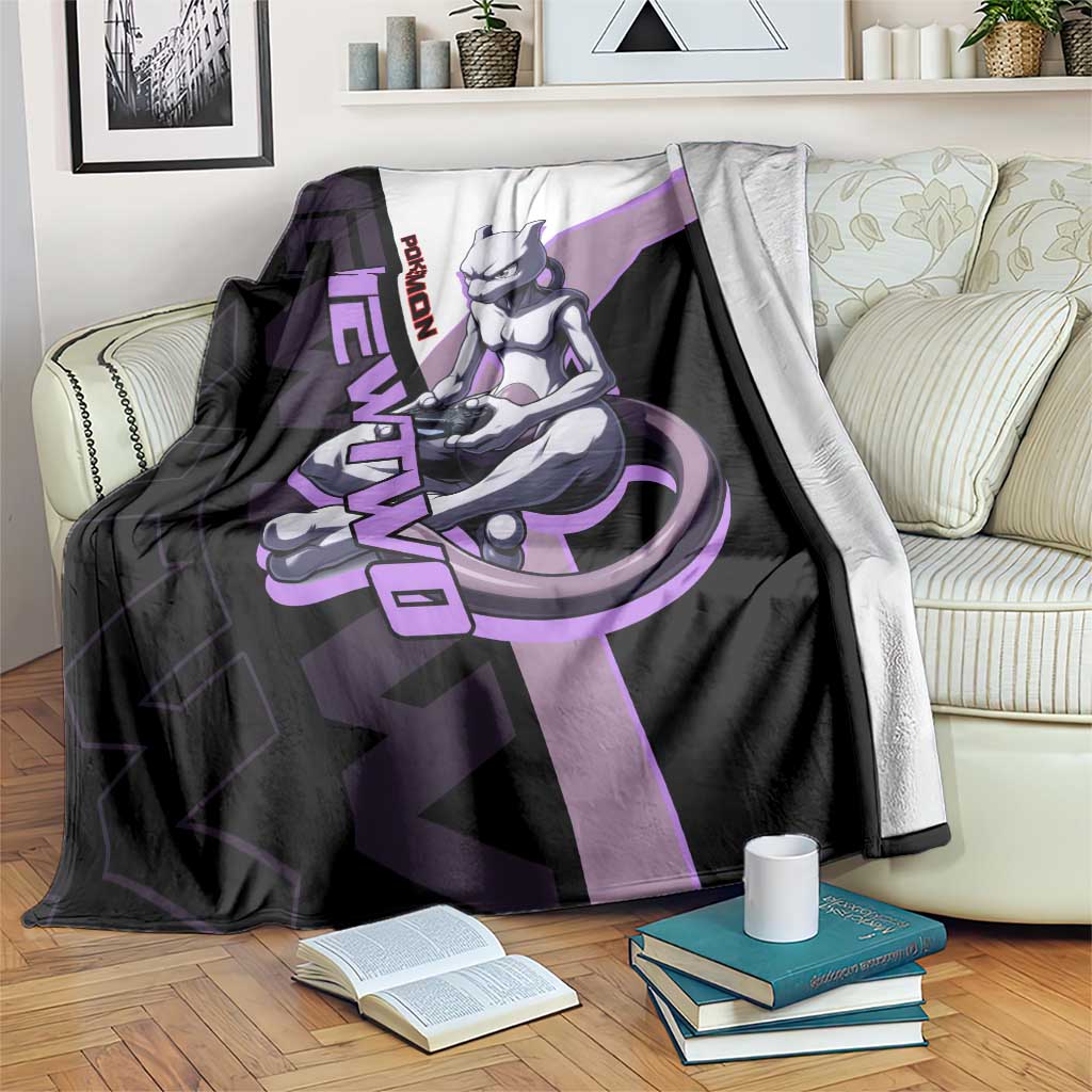 Mewtwo Poké Blanket Shadowcore Anime Style