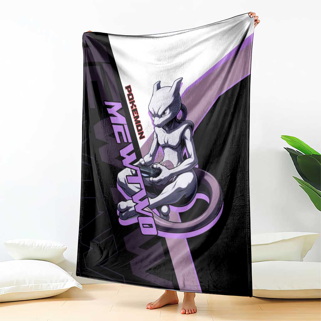 Mewtwo Poké Blanket Shadowcore Anime Style