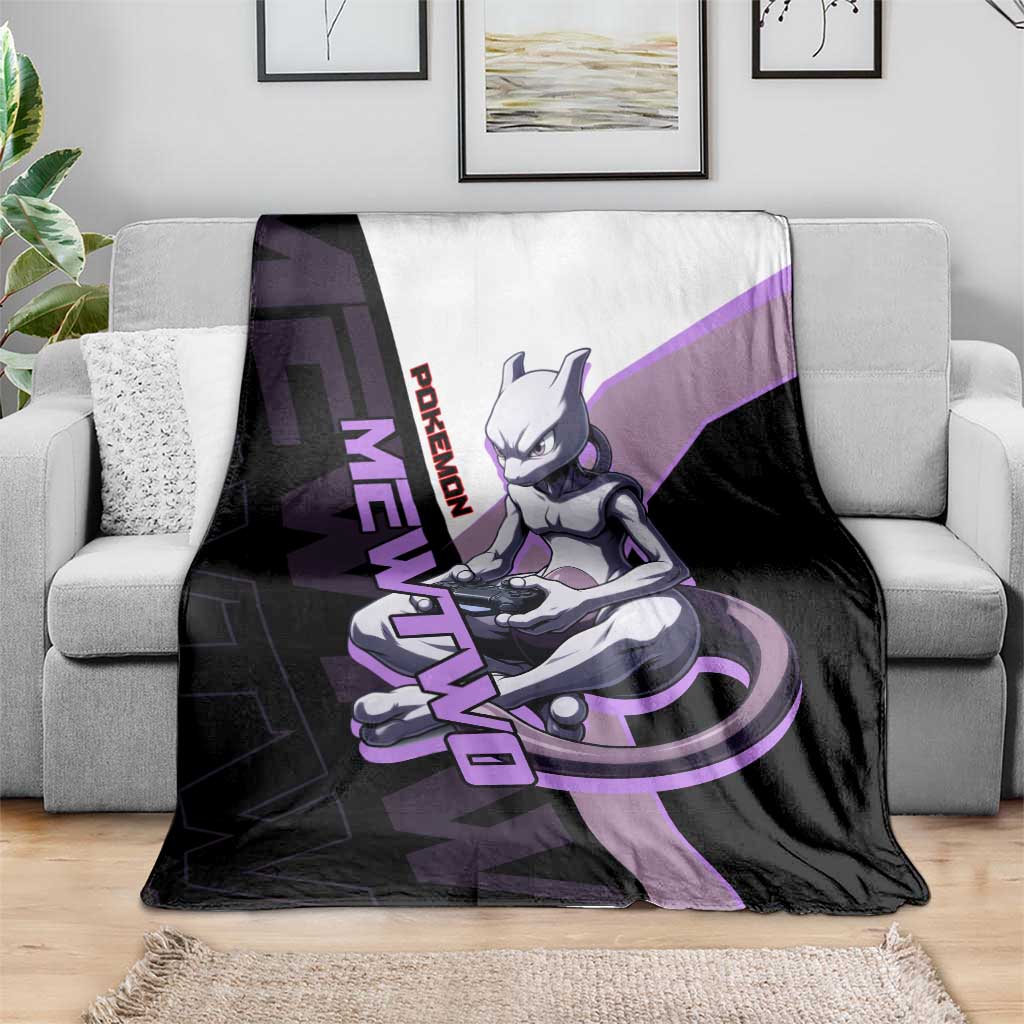 Mewtwo Poké Blanket Shadowcore Anime Style