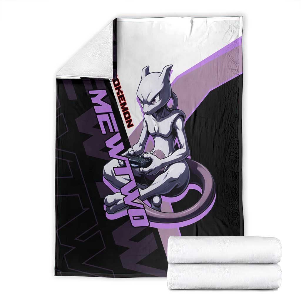 Mewtwo Poké Blanket Shadowcore Anime Style