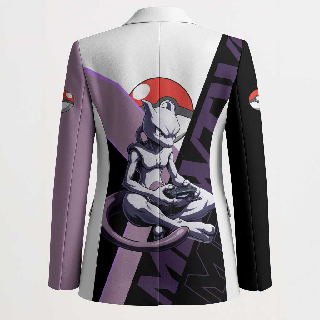 Mewtwo Poké Blazer Shadowcore Anime Style