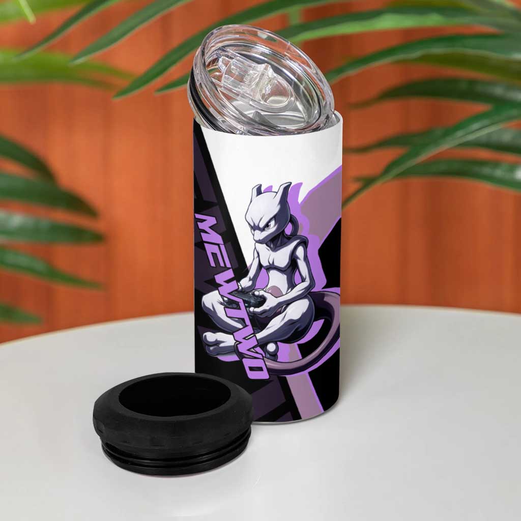 Mewtwo Poké 4 in 1 Can Cooler Tumbler Shadowcore Anime Style