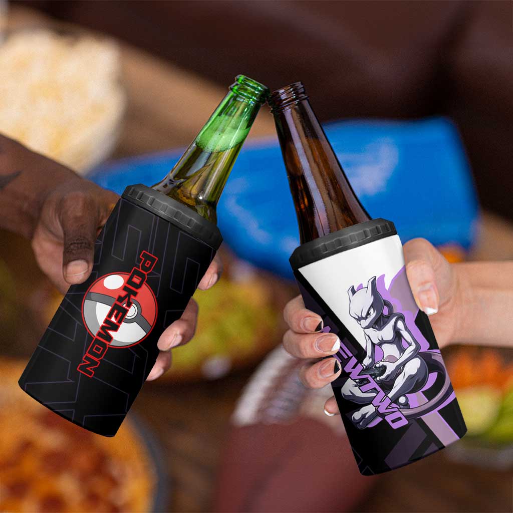 Mewtwo Poké 4 in 1 Can Cooler Tumbler Shadowcore Anime Style