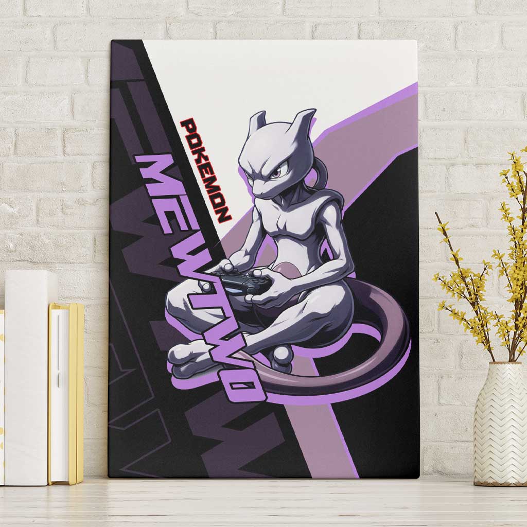 Mewtwo Poké Canvas Wall Art Shadowcore Anime Style
