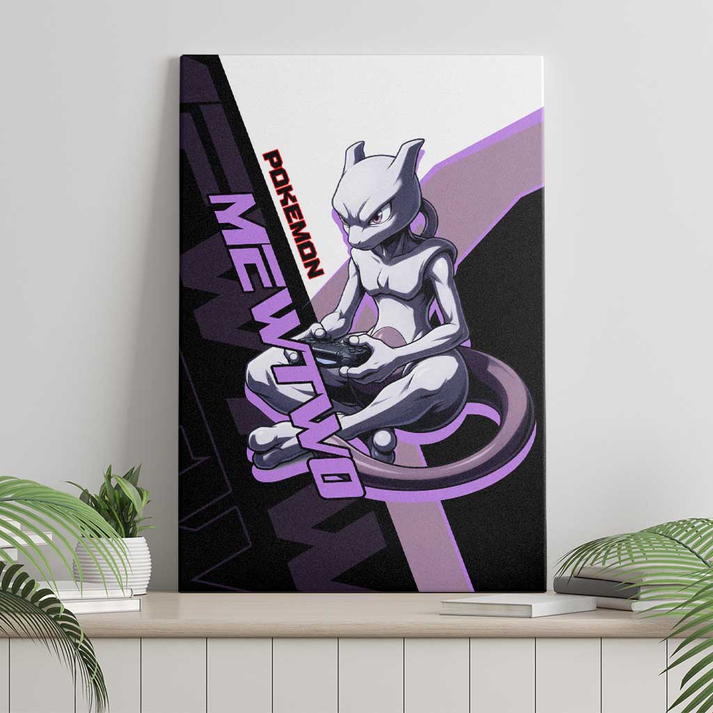 Mewtwo Poké Canvas Wall Art Shadowcore Anime Style