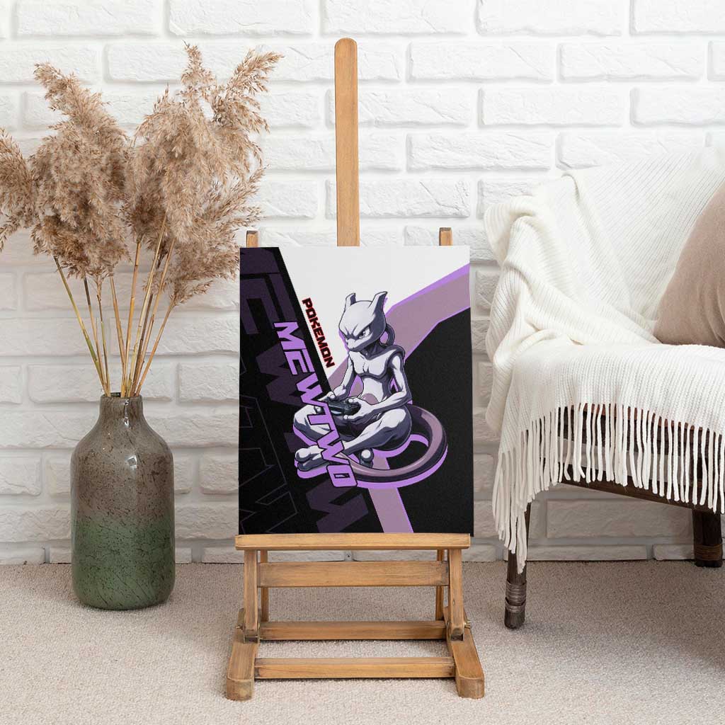Mewtwo Poké Canvas Wall Art Shadowcore Anime Style