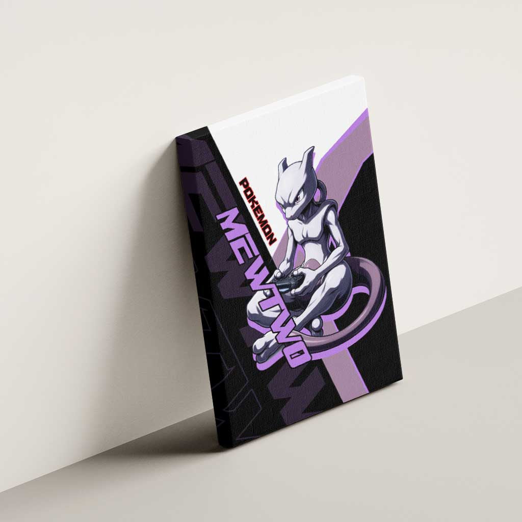 Mewtwo Poké Canvas Wall Art Shadowcore Anime Style