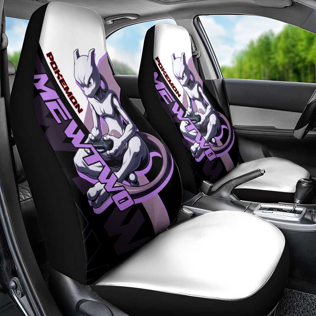 Mewtwo Poké Car Seat Cover Shadowcore Anime Style