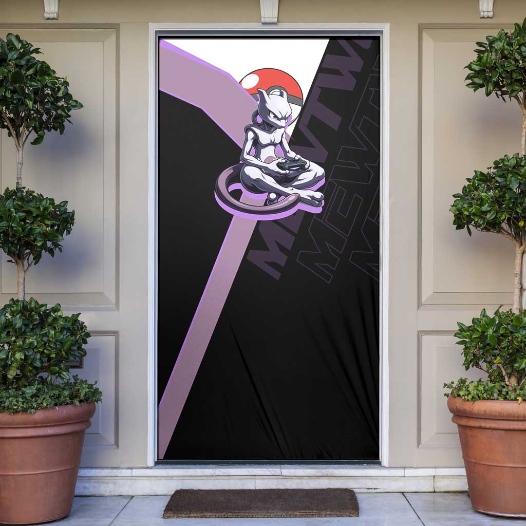 Mewtwo Poké Door Cover Shadowcore Anime Style