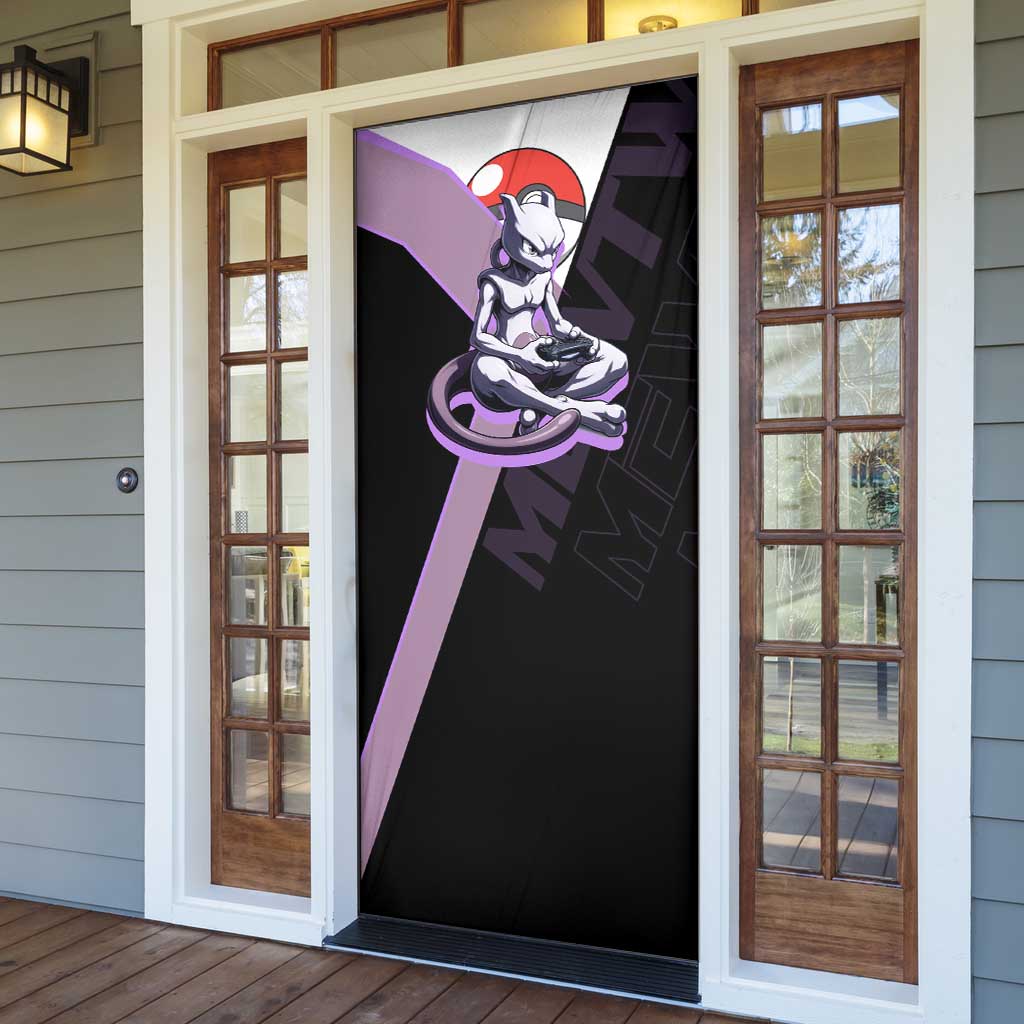 Mewtwo Poké Door Cover Shadowcore Anime Style