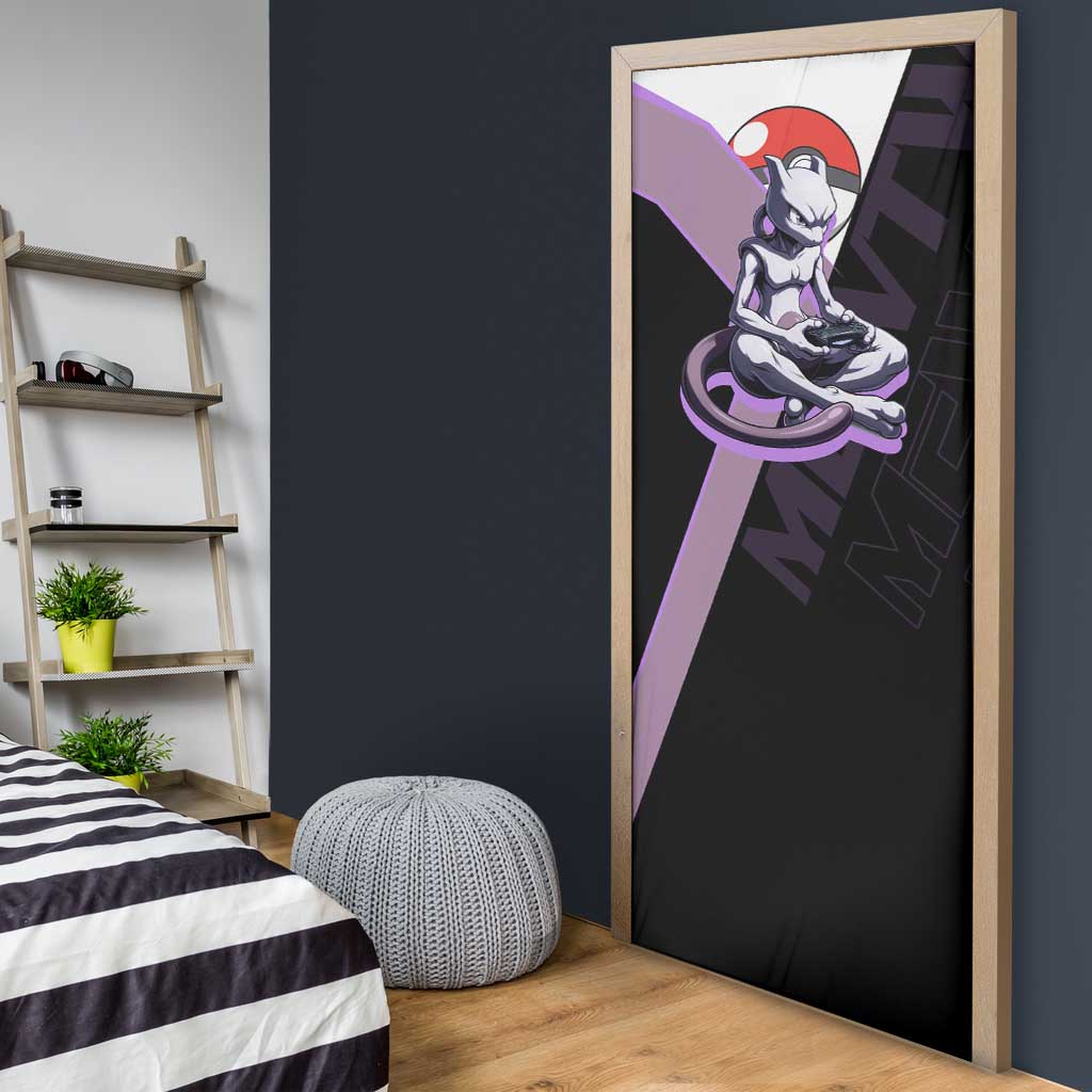 Mewtwo Poké Door Cover Shadowcore Anime Style