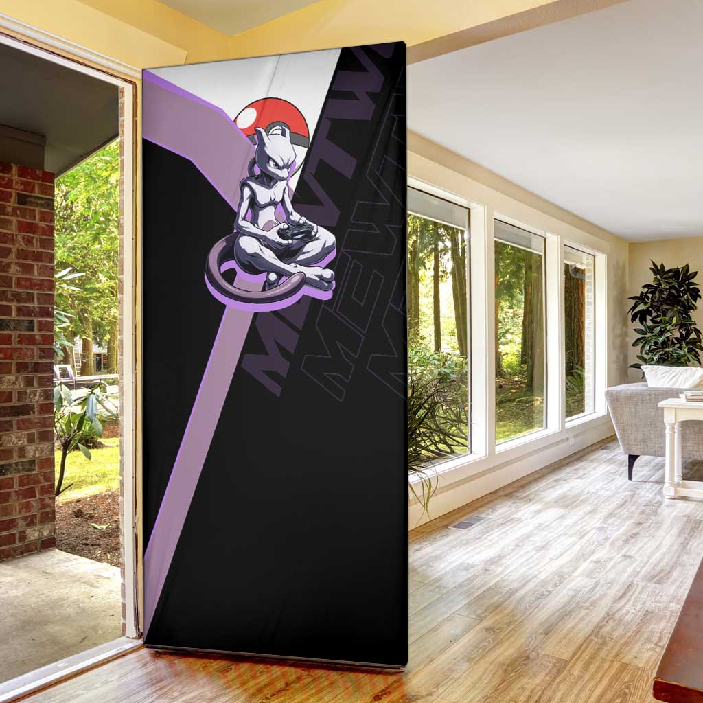 Mewtwo Poké Door Cover Shadowcore Anime Style