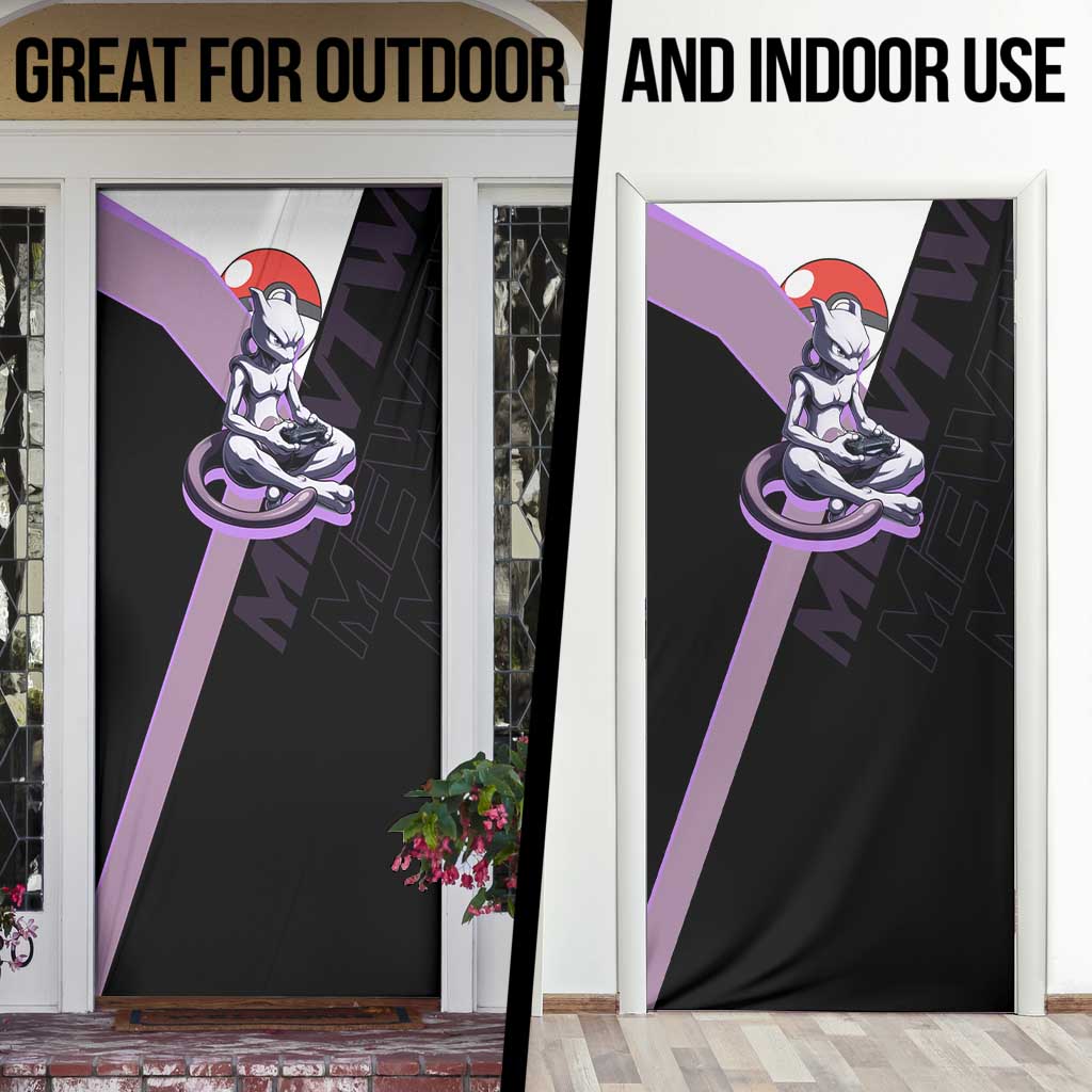 Mewtwo Poké Door Cover Shadowcore Anime Style