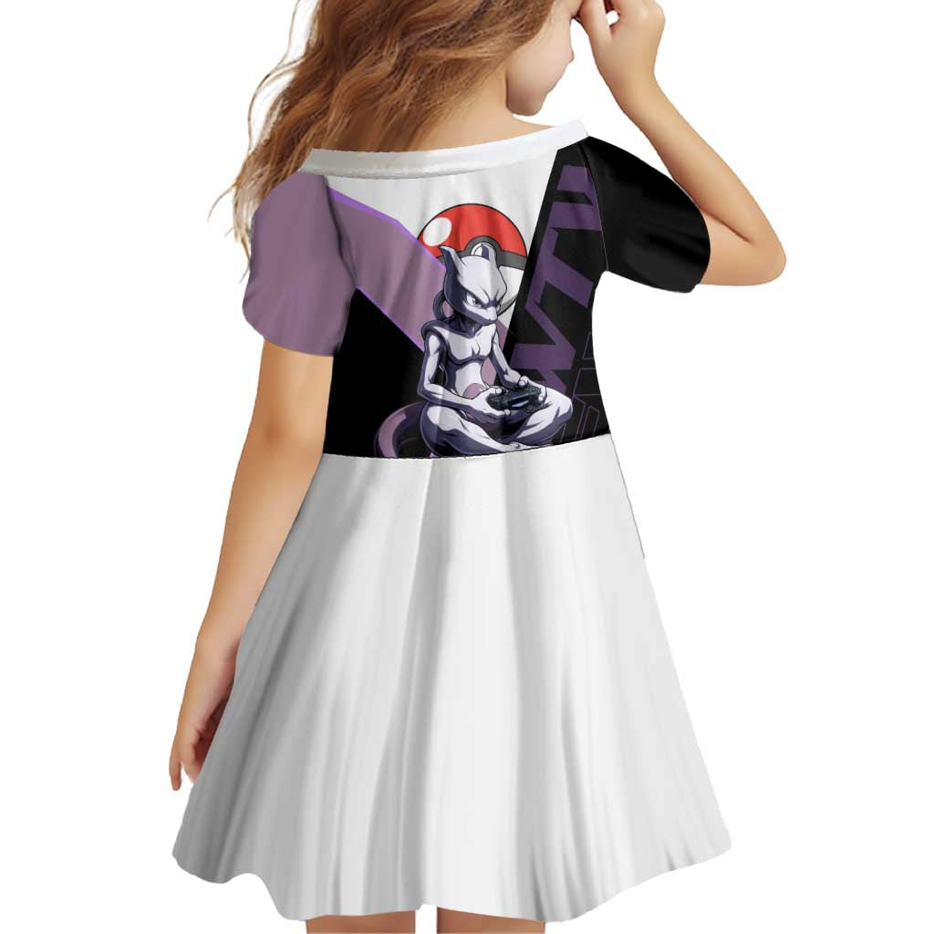 Mewtwo Poké Family Matching Off Shoulder Short Dress and Hawaiian Shirt Shadowcore Anime Style