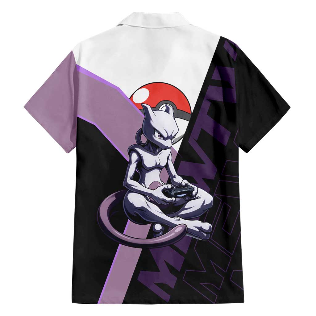 Mewtwo Poké Family Matching Tank Maxi Dress and Hawaiian Shirt Shadowcore Anime Style