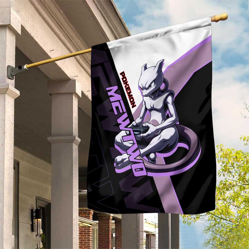 Mewtwo Poké Garden Flag Shadowcore Anime Style
