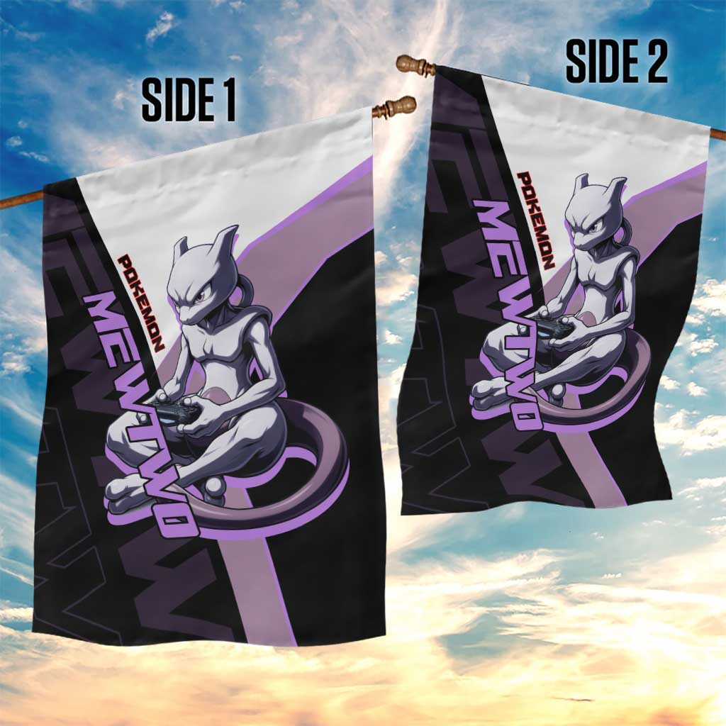 Mewtwo Poké Garden Flag Shadowcore Anime Style