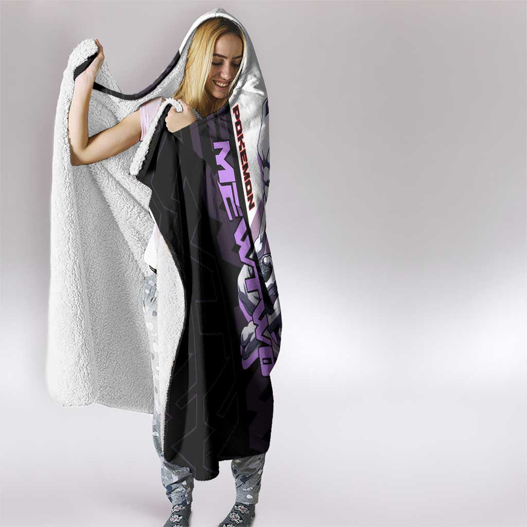 Mewtwo Poké Hooded Blanket Shadowcore Anime Style