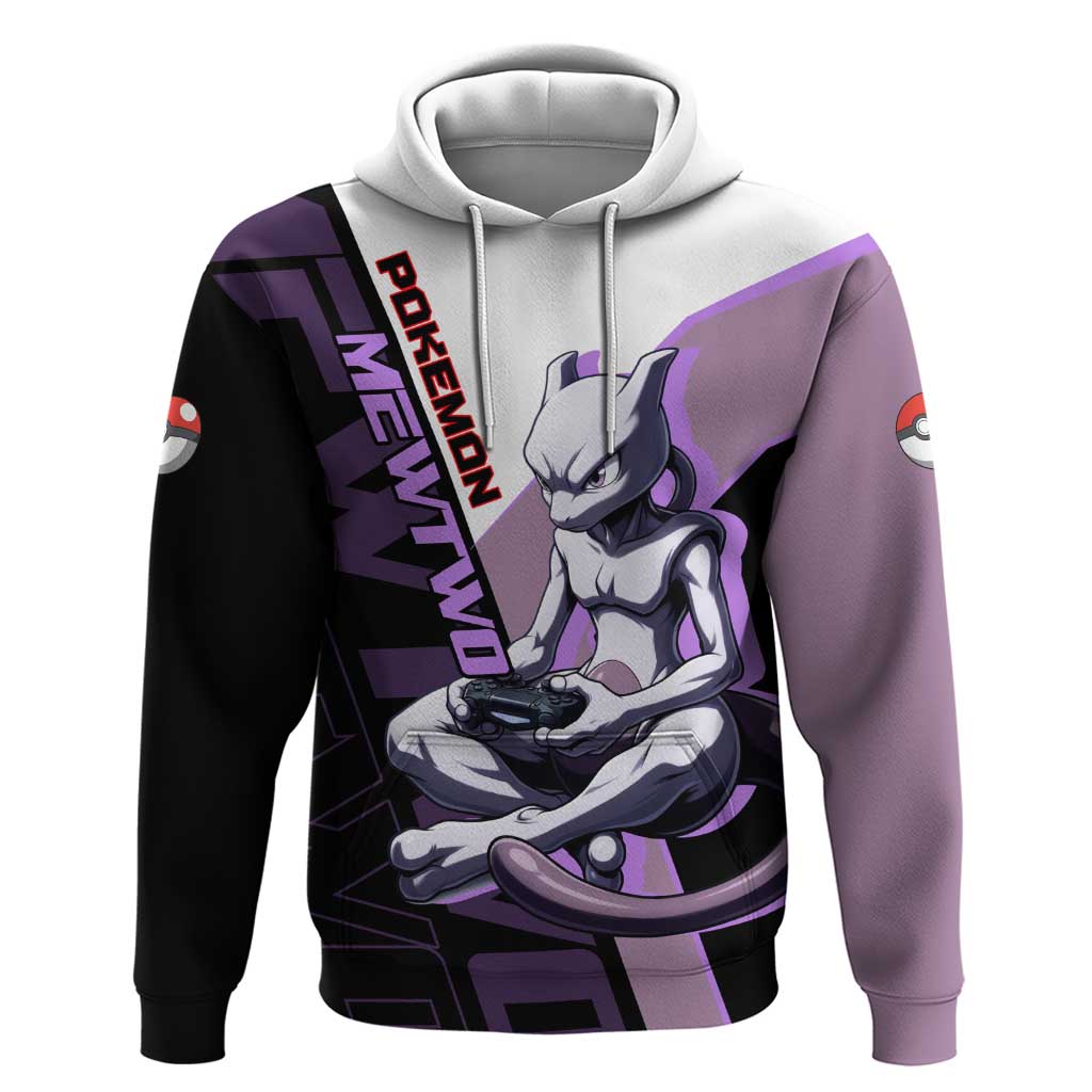 Mewtwo Poké Hoodie Shadowcore Anime Style