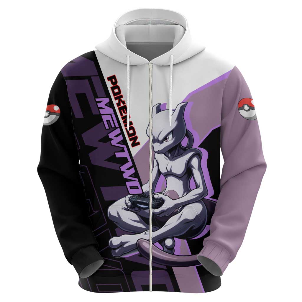 Mewtwo Poké Hoodie Shadowcore Anime Style
