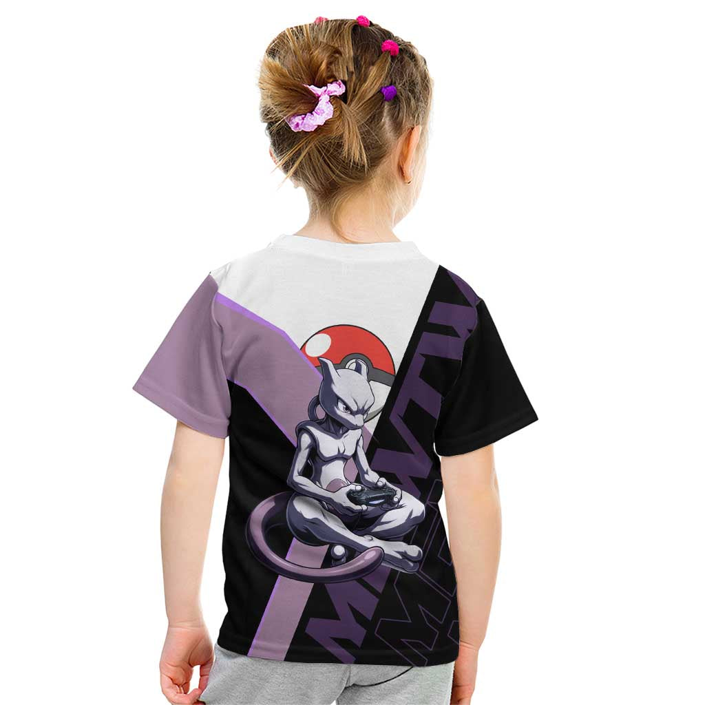 Mewtwo Poké Kid T Shirt Shadowcore Anime Style