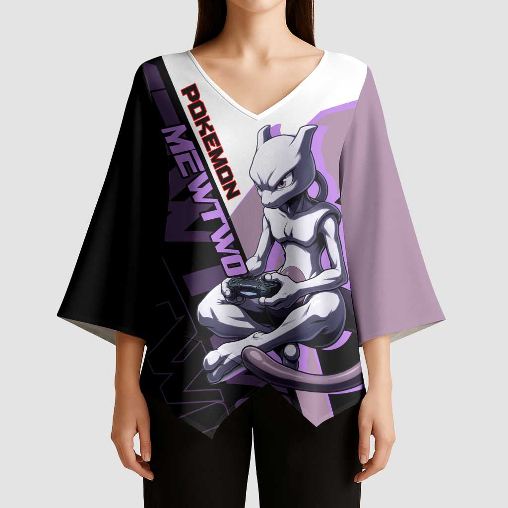 Mewtwo Poké Kimono Sleeve Blouse Shadowcore Anime Style