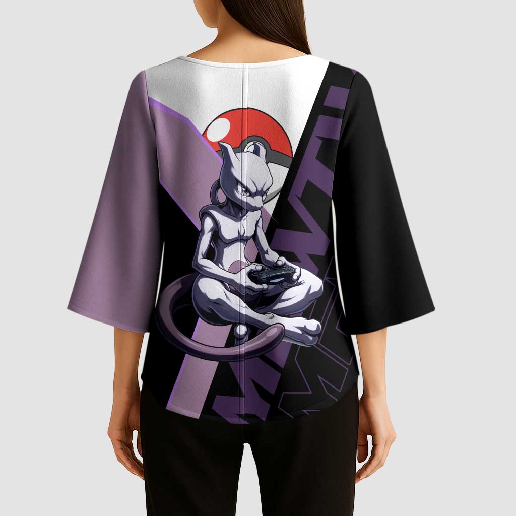 Mewtwo Poké Kimono Sleeve Blouse Shadowcore Anime Style