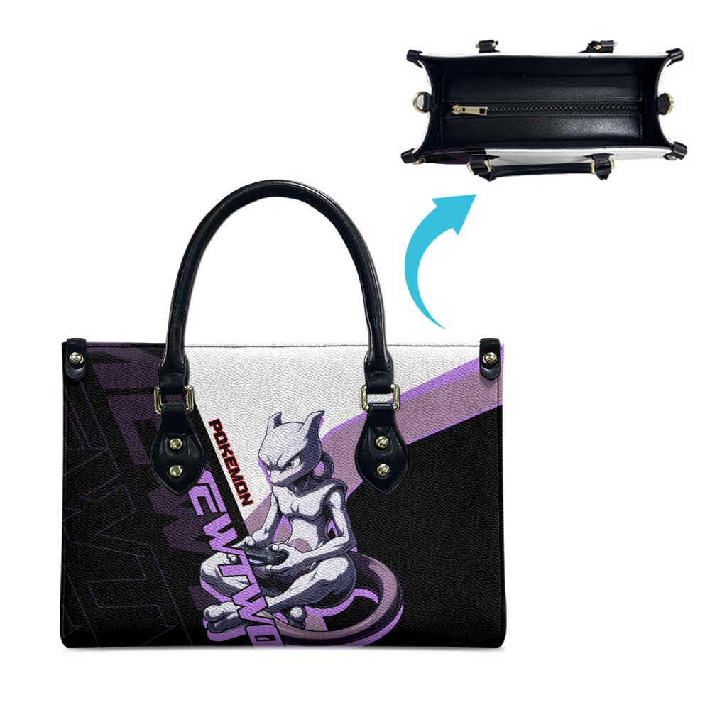 Mewtwo Poké Leather Bag Shadowcore Anime Style