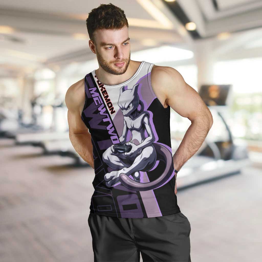 Mewtwo Poké Men Tank Top Shadowcore Anime Style