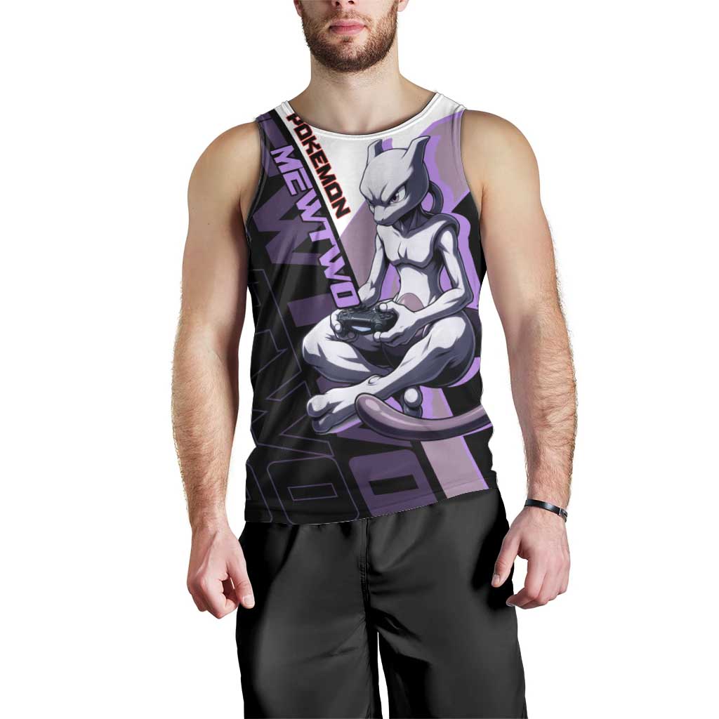 Mewtwo Poké Men Tank Top Shadowcore Anime Style
