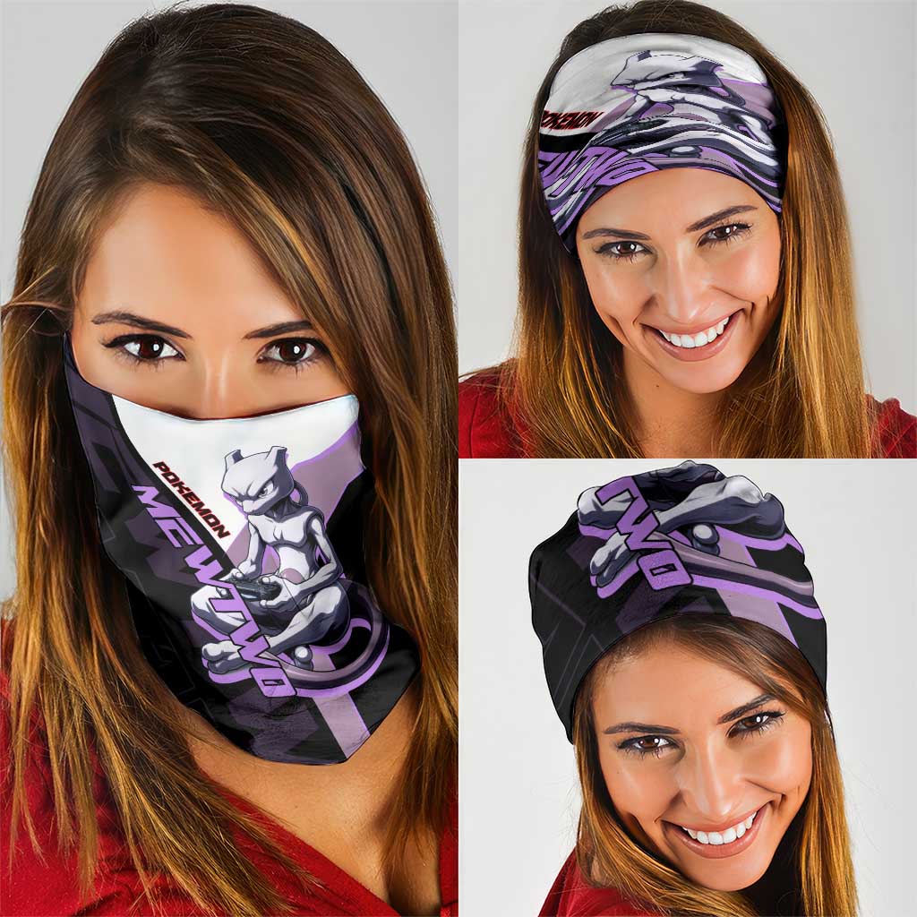 Mewtwo Poké Neck Gaiter Shadowcore Anime Style