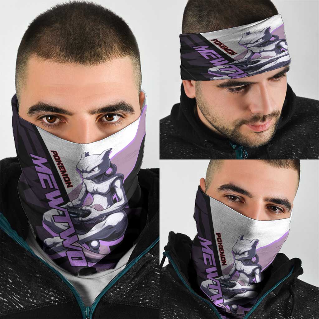 Mewtwo Poké Neck Gaiter Shadowcore Anime Style
