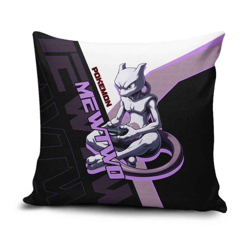 Mewtwo Poké Pillow Cover Shadowcore Anime Style