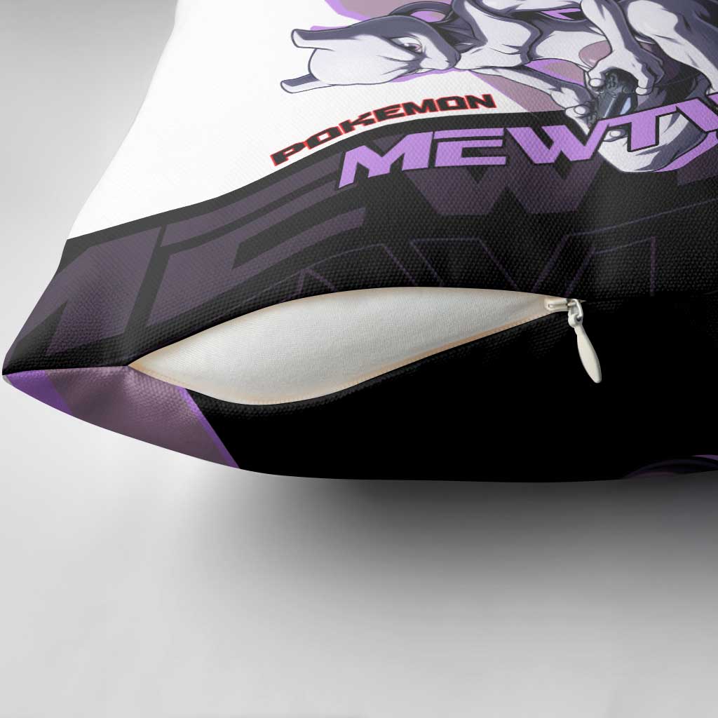 Mewtwo Poké Pillow Cover Shadowcore Anime Style