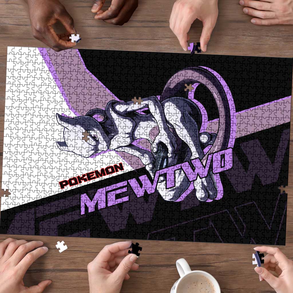Mewtwo Poké Puzzle Shadowcore Anime Style