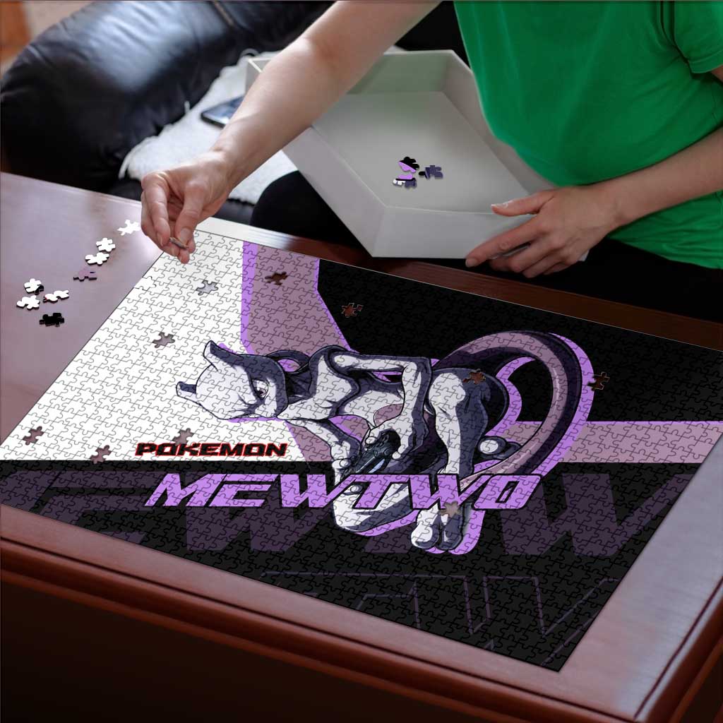 Mewtwo Poké Puzzle Shadowcore Anime Style