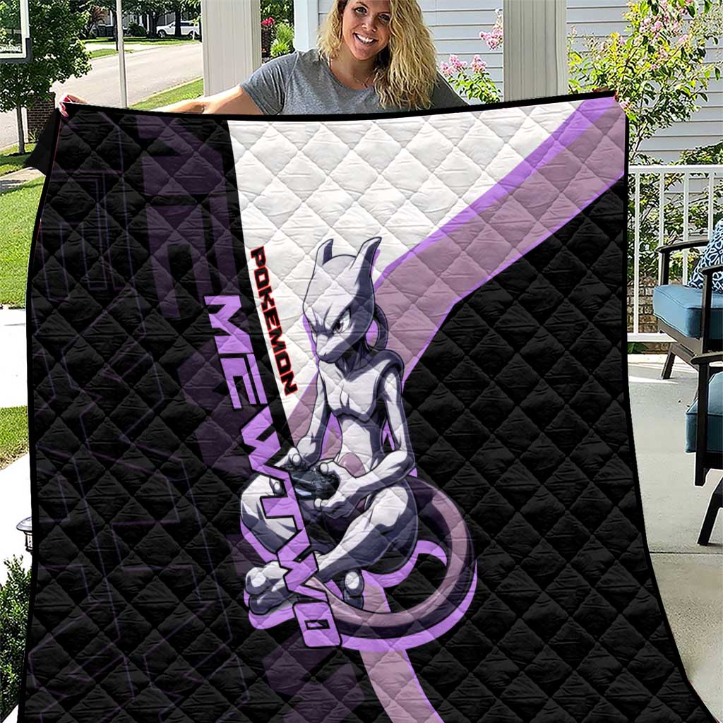 Mewtwo Poké Quilt Shadowcore Anime Style