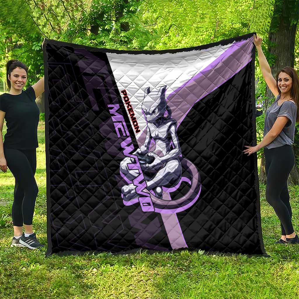 Mewtwo Poké Quilt Shadowcore Anime Style