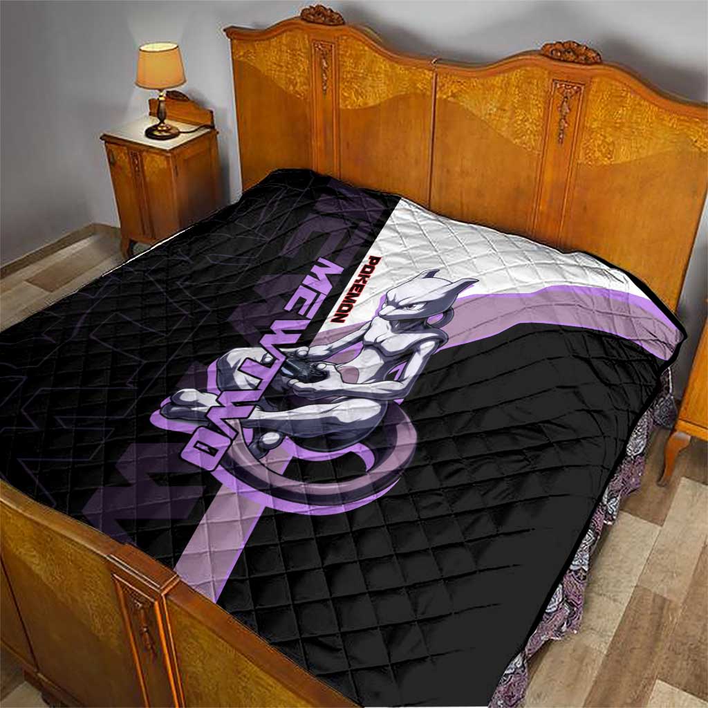 Mewtwo Poké Quilt Shadowcore Anime Style