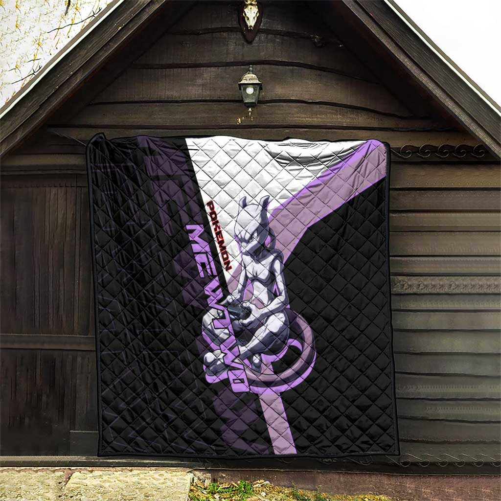 Mewtwo Poké Quilt Shadowcore Anime Style