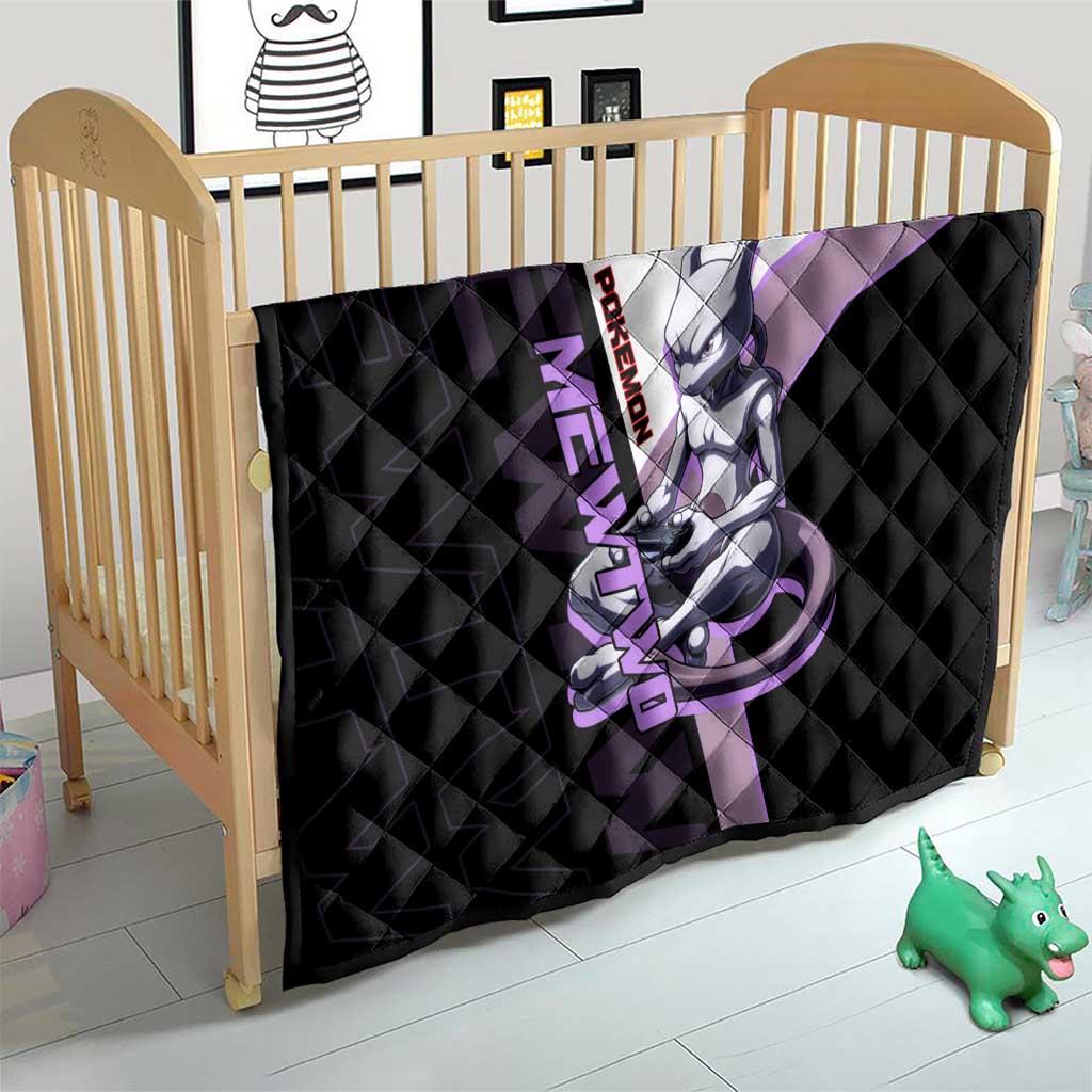 Mewtwo Poké Quilt Shadowcore Anime Style