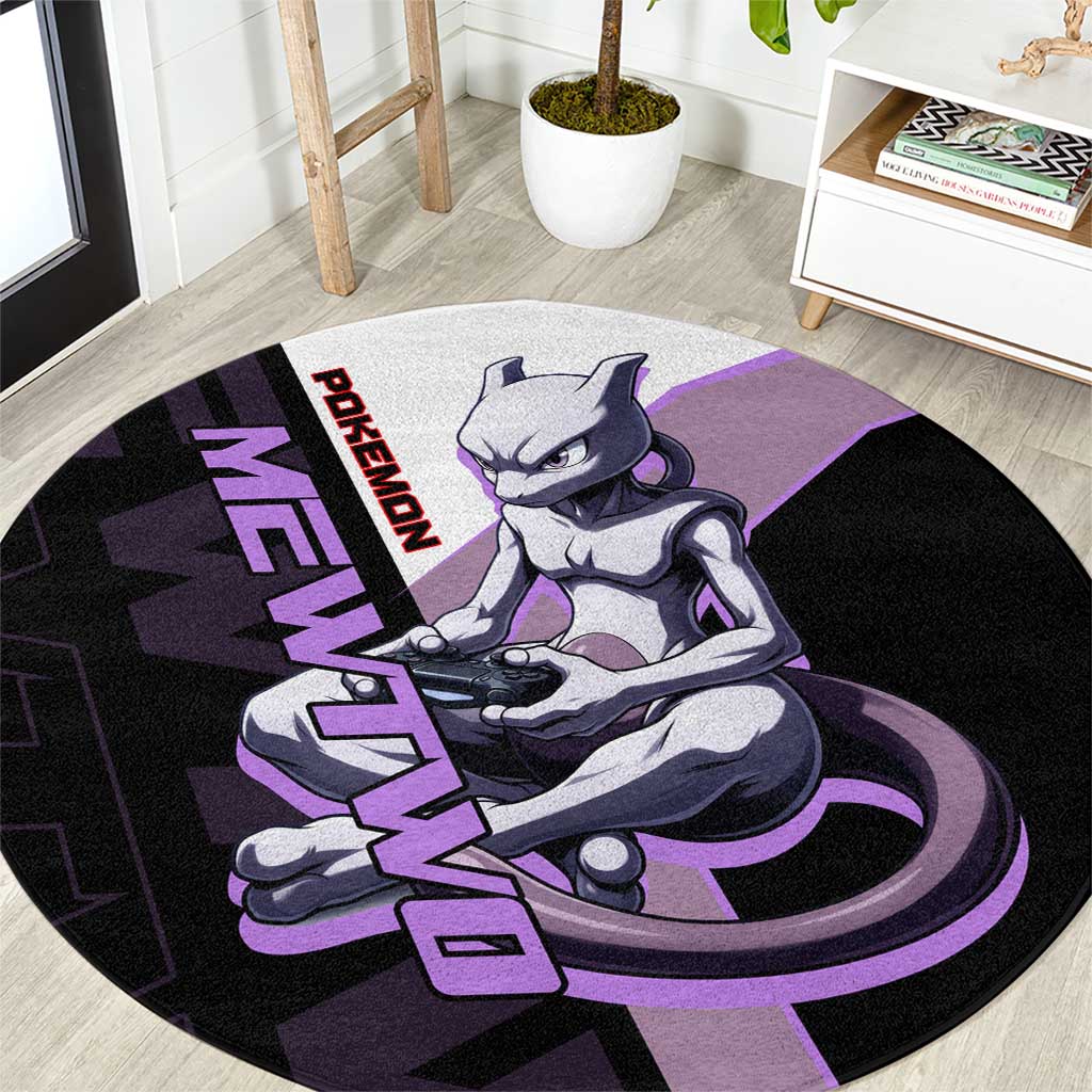 Mewtwo Poké Round Carpet Shadowcore Anime Style