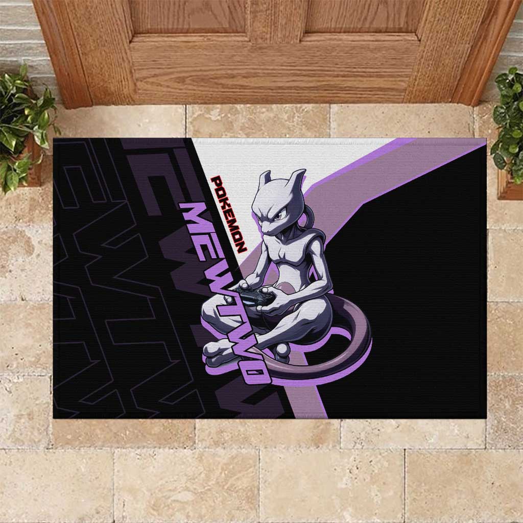 Mewtwo Poké Rubber Doormat Shadowcore Anime Style