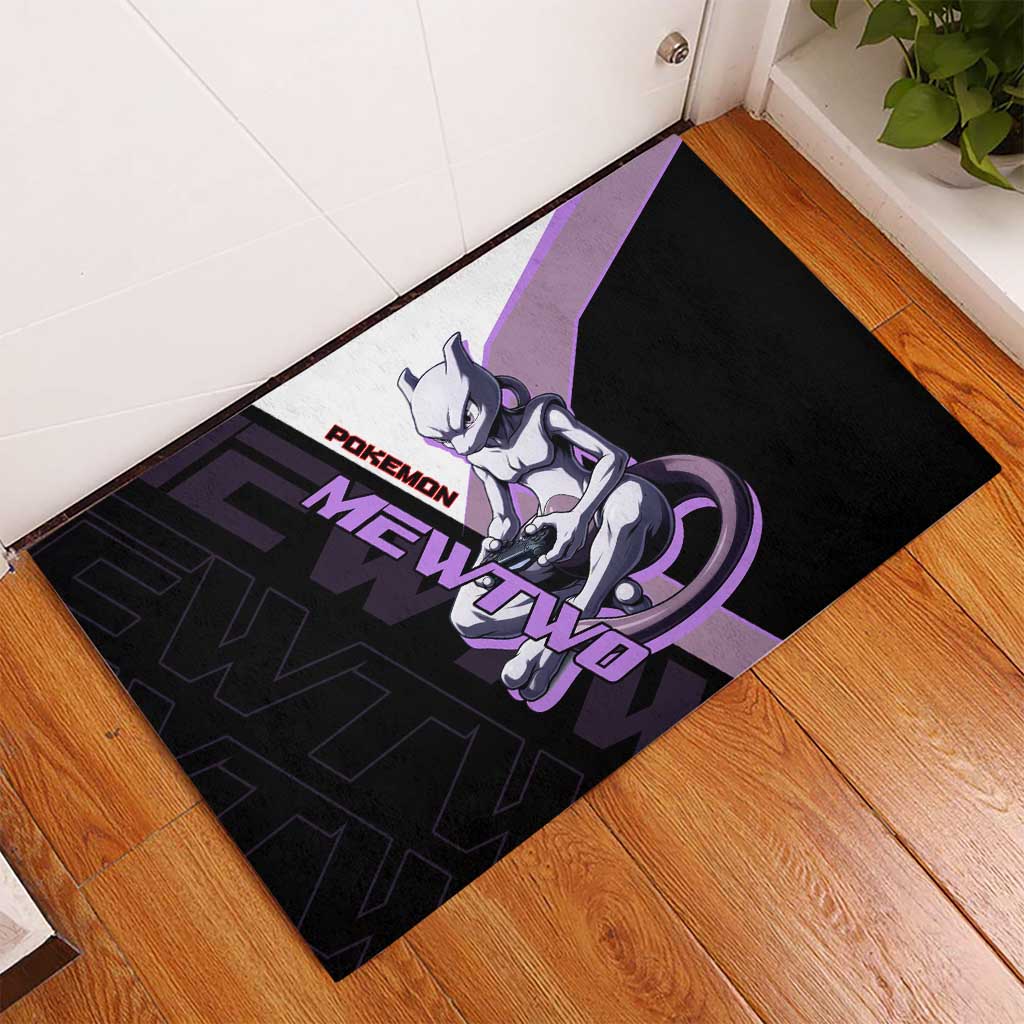 Mewtwo Poké Rubber Doormat Shadowcore Anime Style