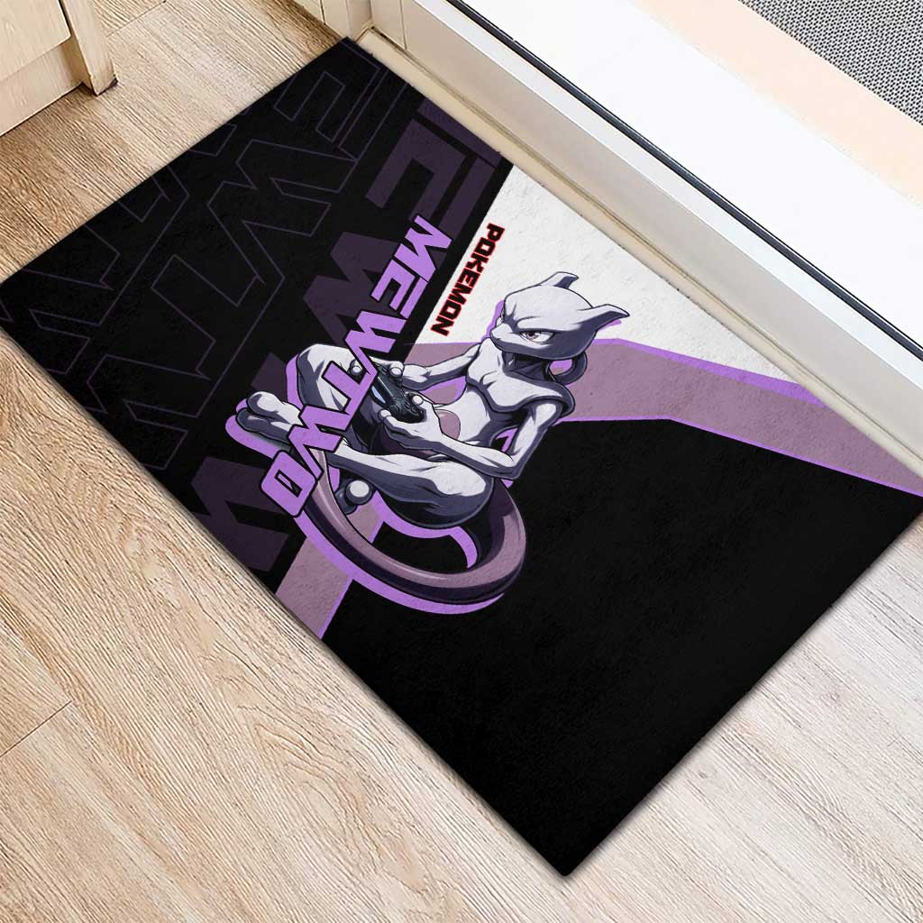 Mewtwo Poké Rubber Doormat Shadowcore Anime Style