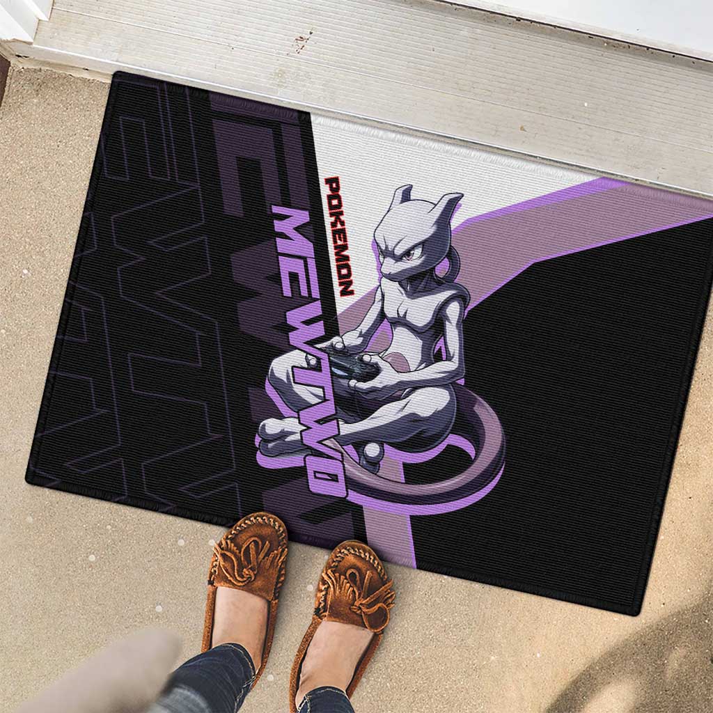 Mewtwo Poké Rubber Doormat Shadowcore Anime Style