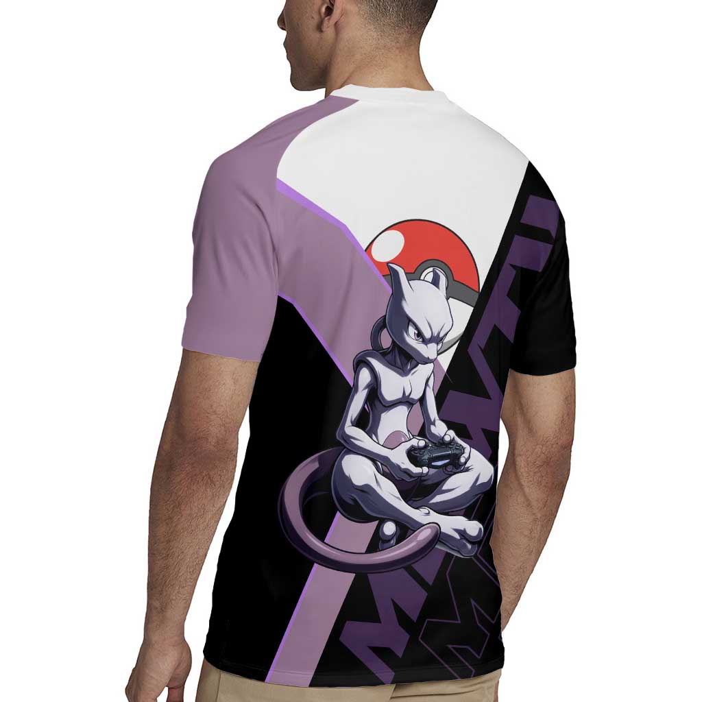 Mewtwo Poké Rugby Jersey Shadowcore Anime Style