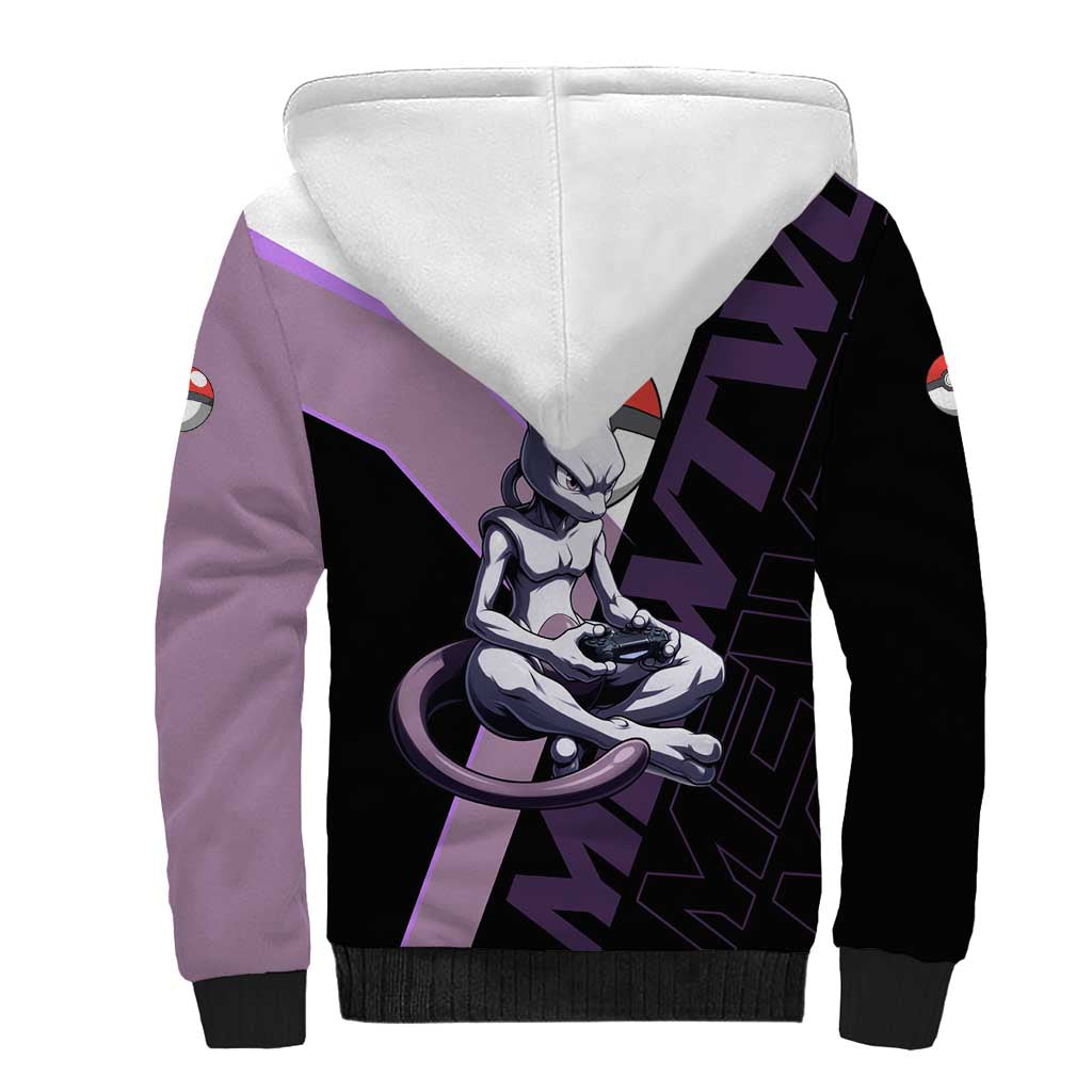 Mewtwo Poké Sherpa Hoodie Shadowcore Anime Style