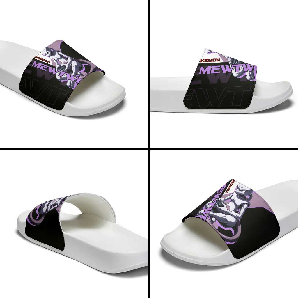 Mewtwo Poké Slide Sandals Shadowcore Anime Style